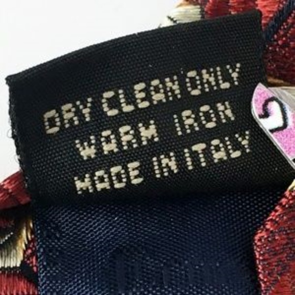 Ermenegildo Zegna Burgundy Gold Italian Silk Tie - Picture 8 of 8